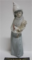 Lladro Figurine Girl with rooster
