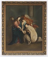 L. Van Eyck "Untitled (Religious scene)" oil on