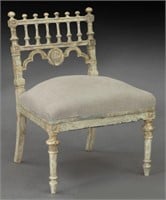 Italian painted boudoir chair