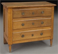 Late 18th C. French fruitwood commode,