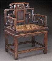 19th C. Chinese carved armchair,