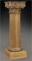 American oak carved Corinthian column