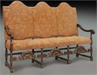 19th C. French carved canape,