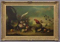 French School oil on canvas still life depicting