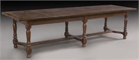 Late 19th C. French chestnut farm table