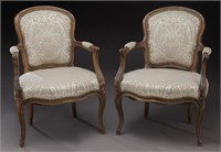Pr. Louis XV style armchairs