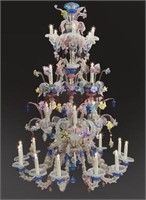 Murano glass 20-light chandelier,