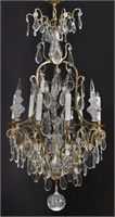 French crystal 6-light chandelier,