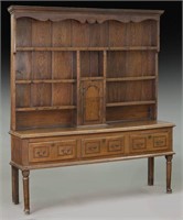 Late 18th C. English oak dresser,