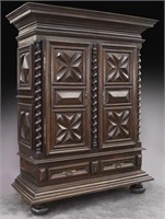 18th C. Louis XIII style walnut armoire,
