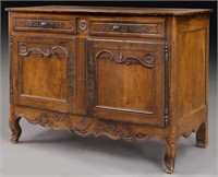 French carved walnut buffet