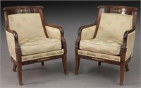 Pr. French Empire style chairs,