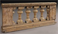 19th C. carved wood balustrade,