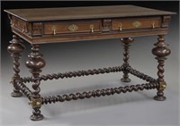 Portuguese 2-drawer library table