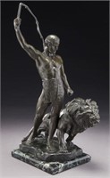 Jean Verschneider bronze depicting gladiator