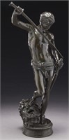 Antonin Mercié bronze depicting David