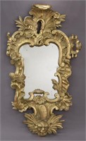 19th C. Spanish carved and giltwood mirror,