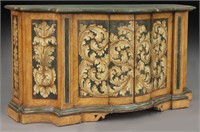 Early 19th C. Brazilian polychrome buffet cabinet,