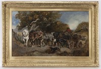 Harden Sidney Melville "The Timber Wagon" oil on