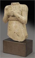 Hand carved Venetian limestone bust of a female