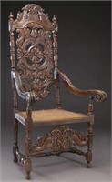 French carved arm chair