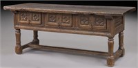 Early 18th C. Spanish 3-drawer table