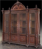 19th C. Portuguese 4-door bookcase,
