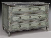 French faux-painted commode,