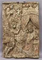 Late 19th C. carved wood panel