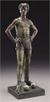 Eutrope Bouret bronze depicting a young male