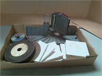 Stanley handyman miter box, grinding discs,