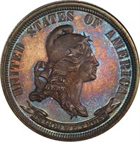 25C 1869 J-722 PCGS PR66 CAC EX SIMPSON