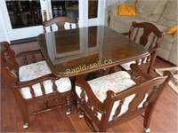 Antique Games Table & Chairs