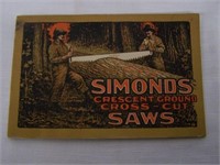 SIMONDS CRESCENT GROUND CROSS-CUT SAWS SOFT COVER