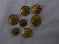 LOT OF 7 MILITARY BUTTONS - 4 R.C.A.F-  A MARI