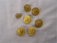 LOT OF 7 R.C.A.F. SMC HAMILTON BUTTONS