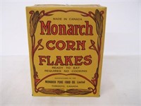 MONARCH CORN FLAKES CARDBOARD BOX - 8 5/8" X 6