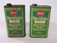 LOT OF 2 IMPERIAL MARVELUBE 50-  IMP. QT. CANS -