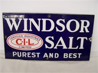 WINDSOR SALT SSP SIGN - 13" X 7" - HANGER HOLE
