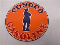 CONOCO GASOLINE SSP PUMP PLATE - 11 3/4" - OLDER