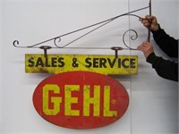 GEHL SALES & SERVICE D/S PAINTED METAL SIGN-