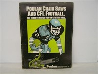 POULAN CHAIN SAW AND CFL CARDBOARD ADVERTISING -