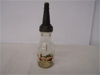 VEEDOL U.S. QT. OIL BOTTLE-  MASTER SPOUT & CAP -