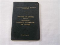 1956 MECHANICAL EXAMINATIONS FOR TRAINMEN