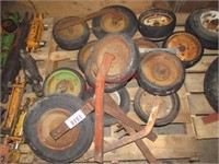 Pallet of misc. gauge wheels and tires