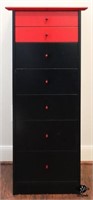 Painted Black & Red Cabinet