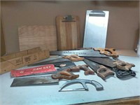 Mitre box, large variety saws