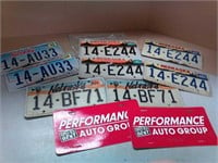 4 sets of NE license plates