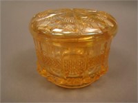U.S. Glass Banded Portland Covered Dresser Jar –
