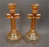 Pair Imperial Crucifix Candleholders – Dk. Mari.